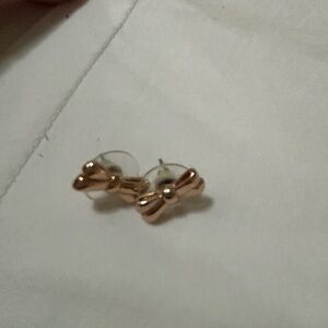Adorable Bow Rose Gold Kate Spade Earrings